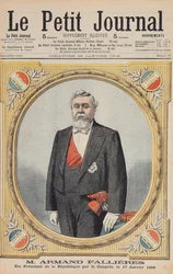 Armand Fallieres (1841-1931) elegido presidente de la República (1906-13) por el Congreso, el 17 de enero de 1906, ilustración de Le Petit Journal, 28 de enero de 1906
